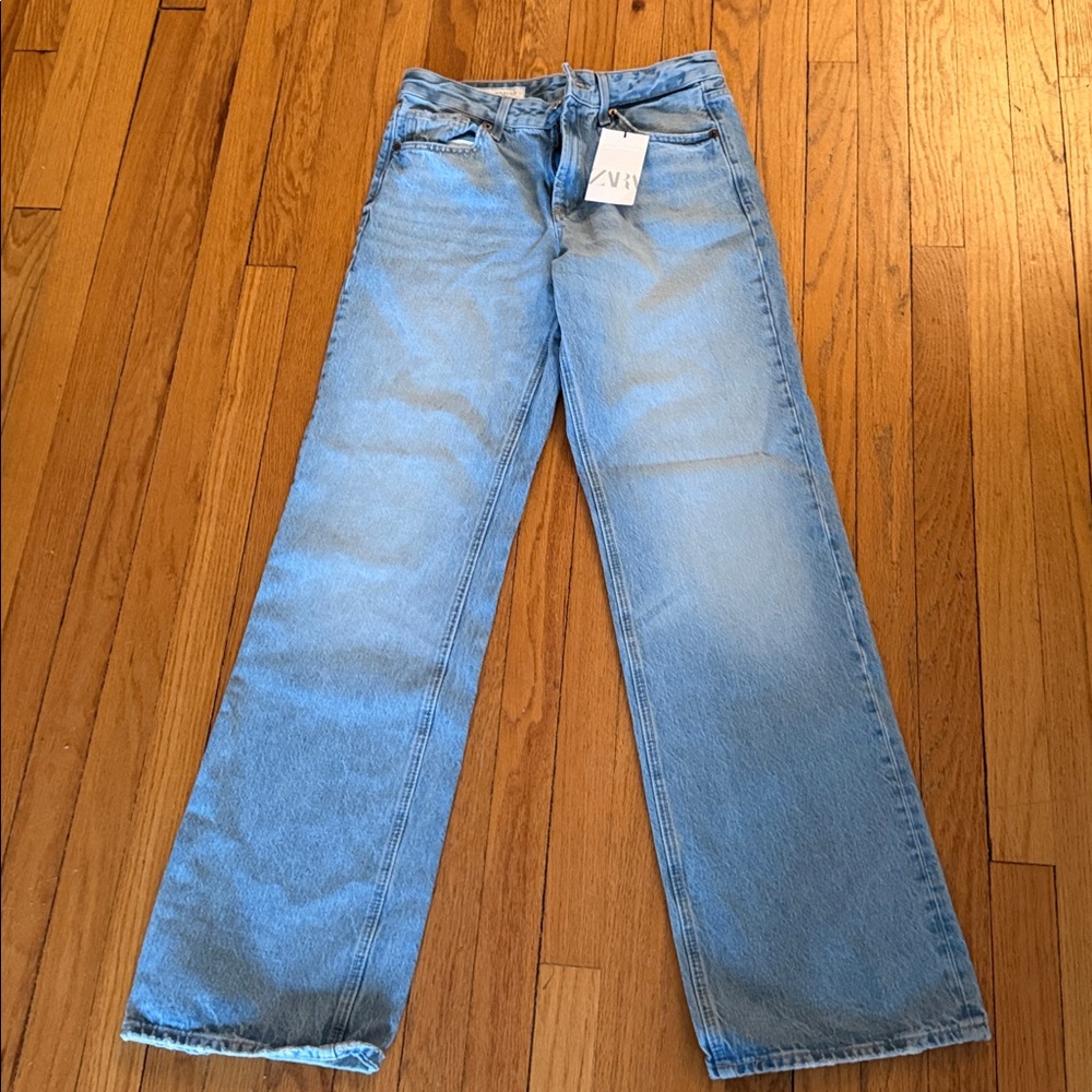 Zara BNWT wide leg jeans, Sz 38 - Picture 3 of 8